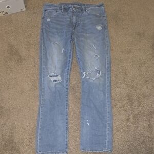 American Eagle Outfitters Blue Skinny Jeans Distressed